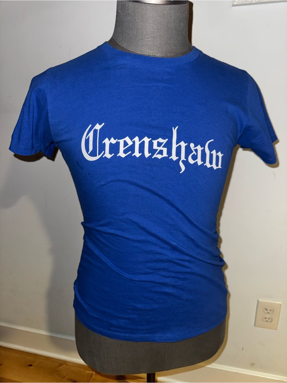 Blue ‘Crenshaw’ 100% cotton t-shirt